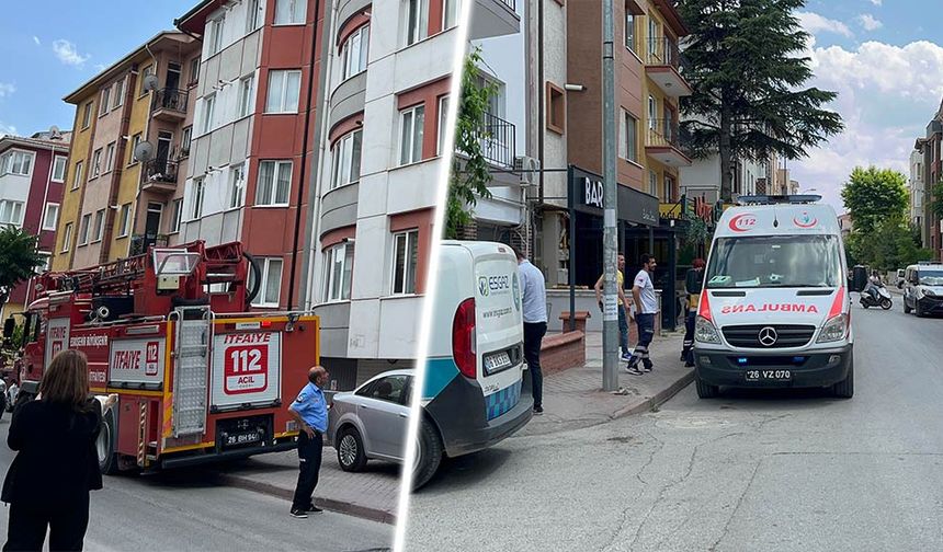 Eskişehir'de bir apartmanın 3’üncü kattaki dairesinden gelen yoğun gaz kokusu, hareketli dakikaların oluşmasına neden oldu.