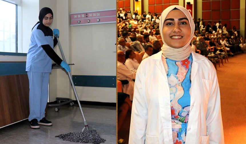 Malatya’da bir hastanede temizlik görevlisi olarak çalışan Melisa Metin, küçüklük hayali olan doktorluk mesleği için ilk adımını attı.
Çalıştığı hastanenin tıp fakültesini kazanan Metin’in şimdiki hedefi ise derslerinde başarılı olup çalıştığı servise doktor olarak gelebilmek.