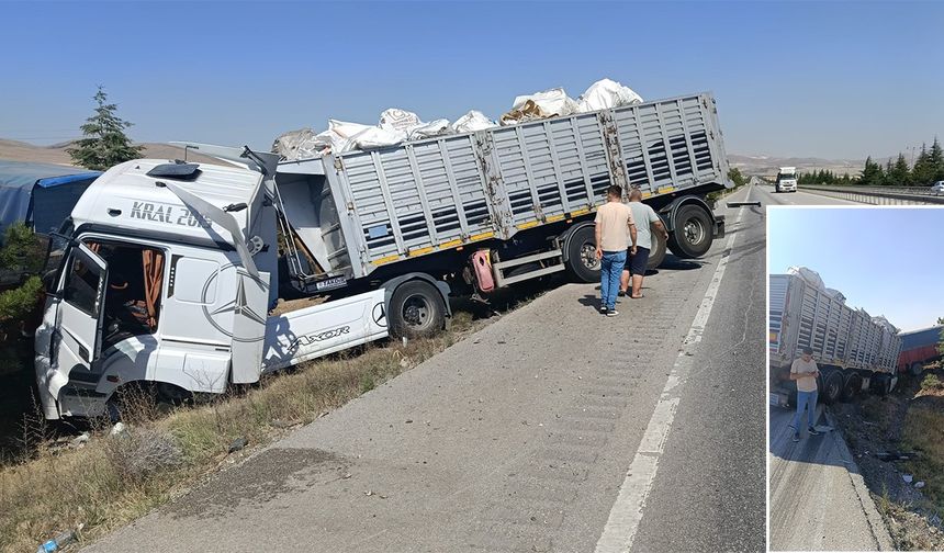 Eskişehir Yolunda Feci Kaza! Kamyonet Şarampole Uçtu