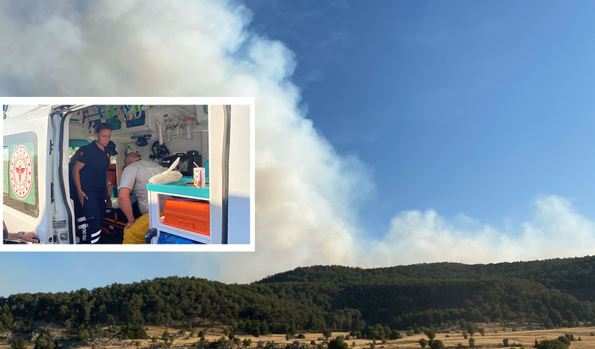 Eskişehir’deki Yangında Bir İtfaiye Eri Dumandan Etkilendi
