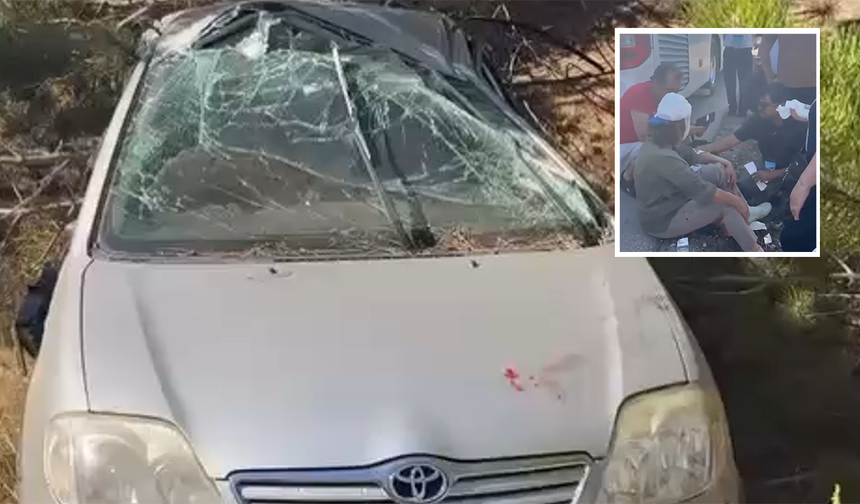 Eskişehir Yolunda Feci Kaza! Takla Atan Araç Şarampole Uçtu