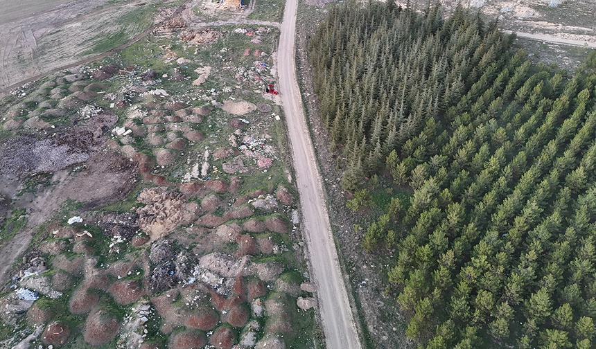 Eskişehir’de Ormanlık Alanın Yanındaki Çöp Yığınları Tepki Çekiyor!