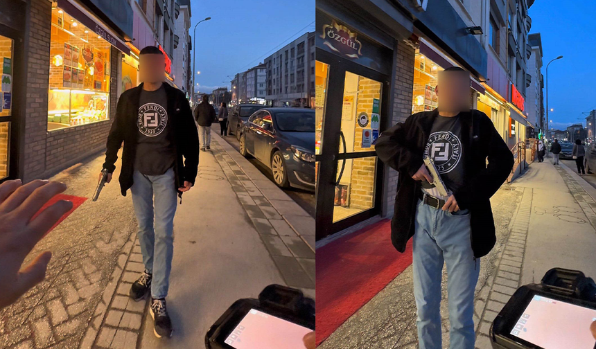 Eskişehir'de Fotoğrafını Çekmek İstediği Şahıs Silah Çekti!