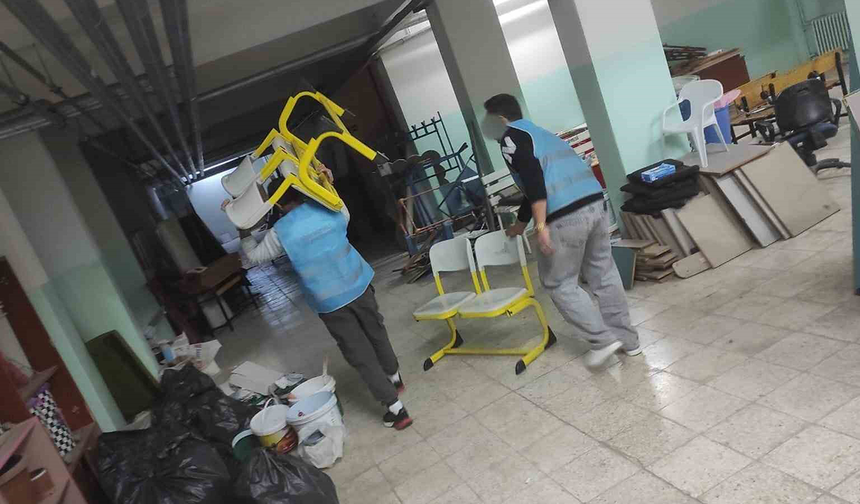 Eskişehir’de Yükümlüler Ara Tatilde 6 Okulu Temizledi!