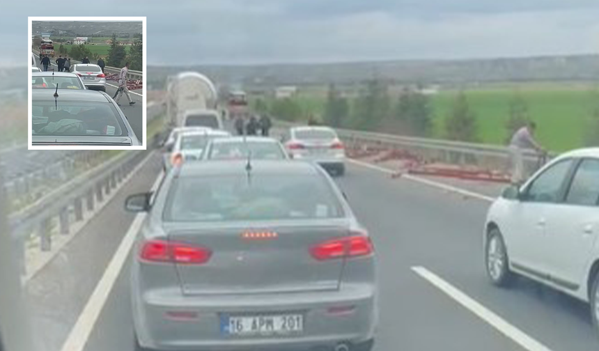 Eskişehir’de Korku Dolu Anlar! Profil Demirler Yola Savruldu