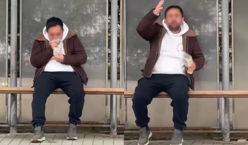 Eskişehir’de Okul Önündeki Durakta Bali Çeken Şahıs Tedirgin Etti!