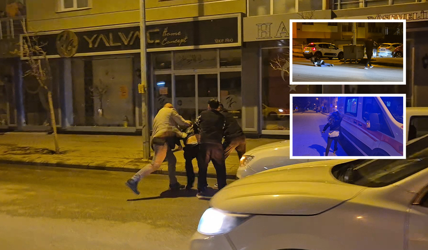 Eskişehir’de Sokak Ortasında Çıkan Kavgada Yumruklar Havada Uçuştu!