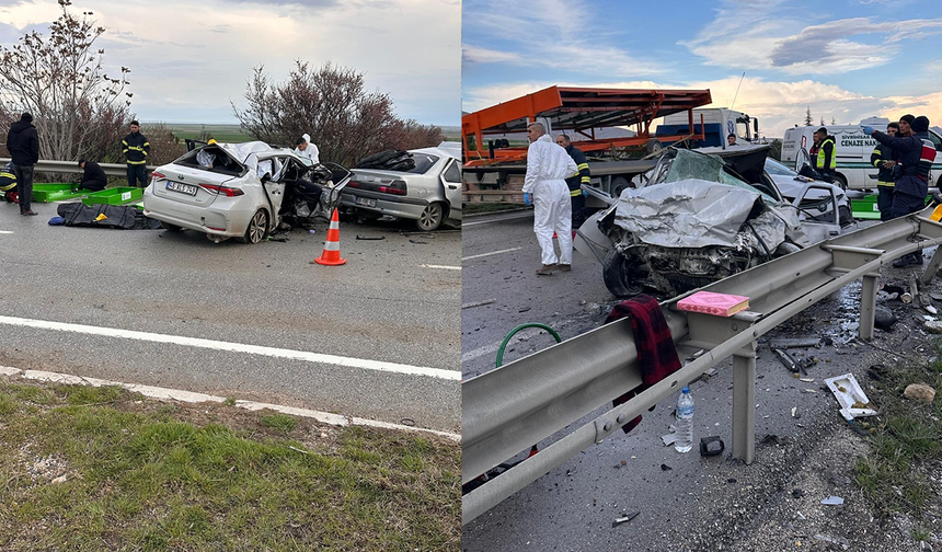 Eskişehir-Ankara Yolunda Feci Kaza! 4 Kişi Hayatını Kaybetti