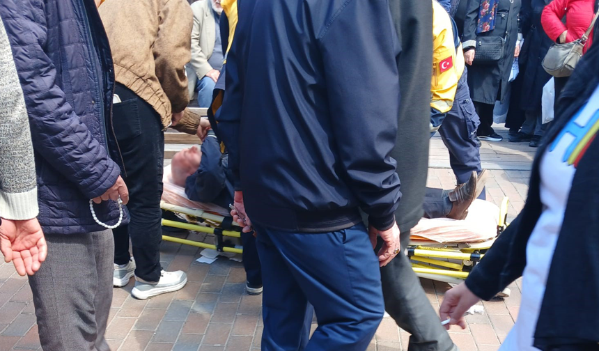 Eskişehir’de Düşerek Başını Yere Çarpan Adam Yürekleri Ağza Getirdi!