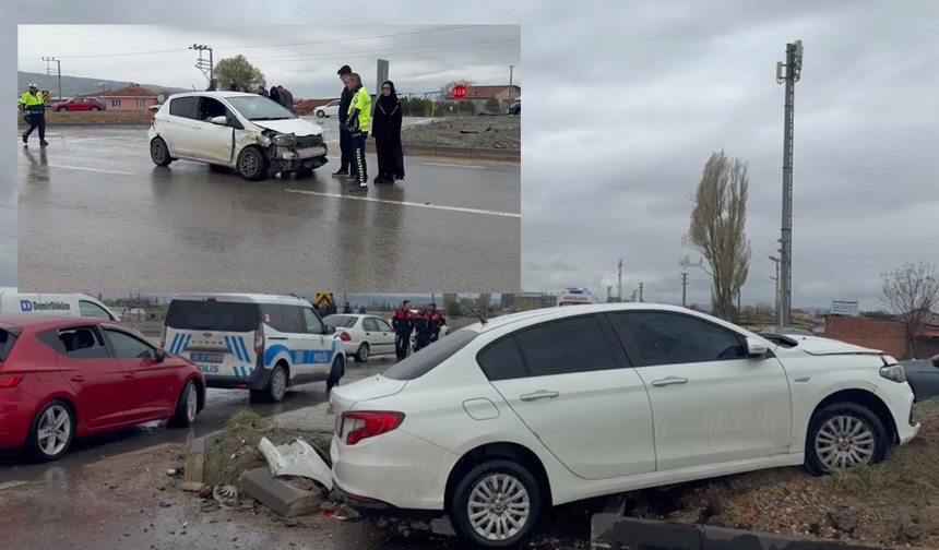 Eskişehir’de Yağışlı Yolda Kaza! 1 Çocuk Yaralı