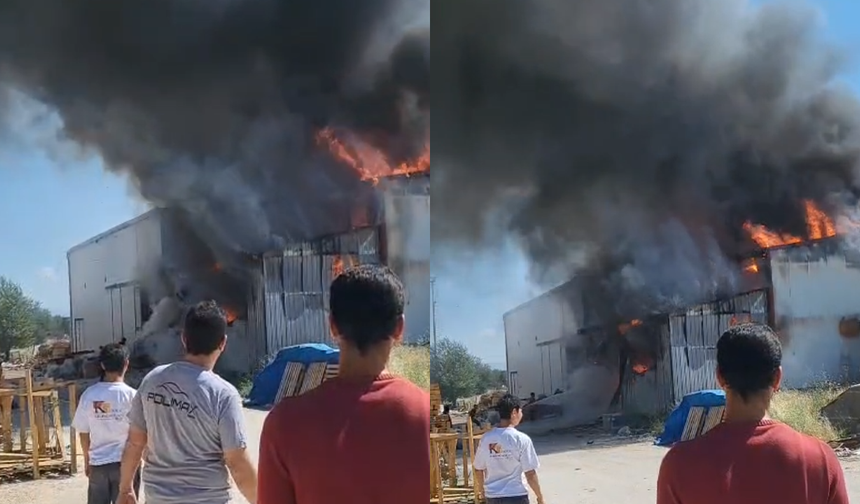 Eskişehir EMKO Sanayi Sitesi’nde Korkutan Yangın!
