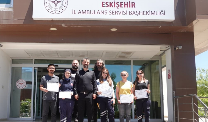 Eskişehir’de Acil Sağlık Ekiplerine Teşekkür Belgesi!