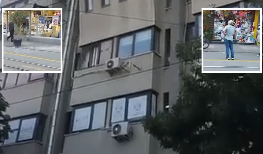 Eskişehir’de Facianın Eşiğinden Dönüldü! Binadan Kopan Parçalar Yola Düştü!