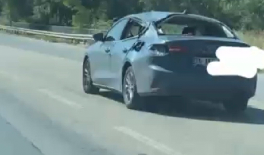 Eskişehir’de Hasarlı Araçla Yolculuk Kameralara Yansıdı!