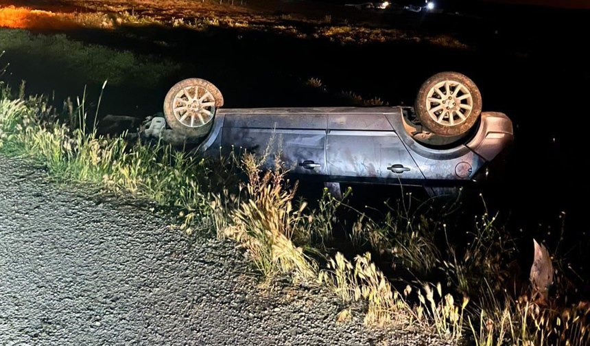 Eskişehir’de Takla Atan Aracın Sürücüsü Faciadan Kıl Payı Kurtuldu!