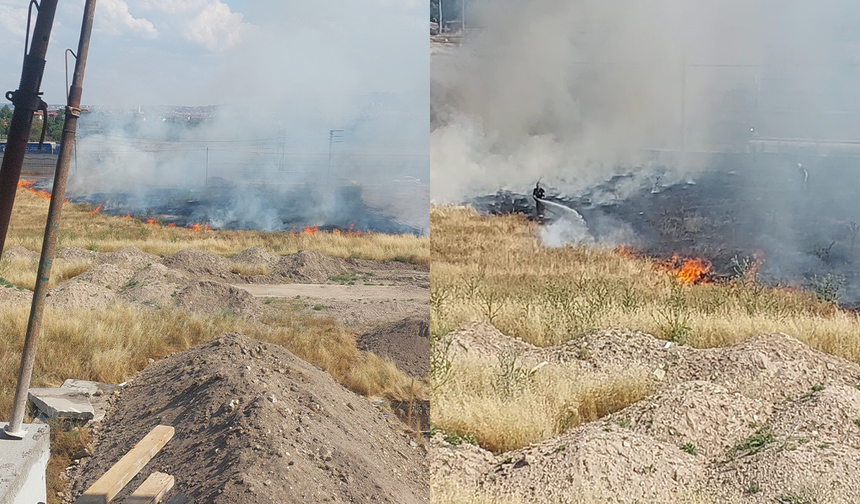 Eskişehir’de YHT Hattına Metreler Kala Çıkan Yangın Paniğe Neden Oldu!