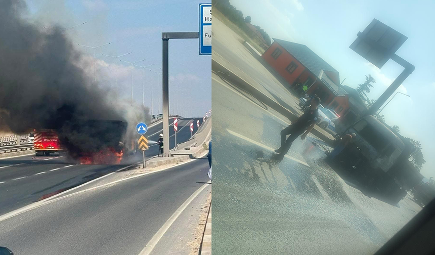 Eskişehir Çevre Yolunda Kamyon Küle Döndü