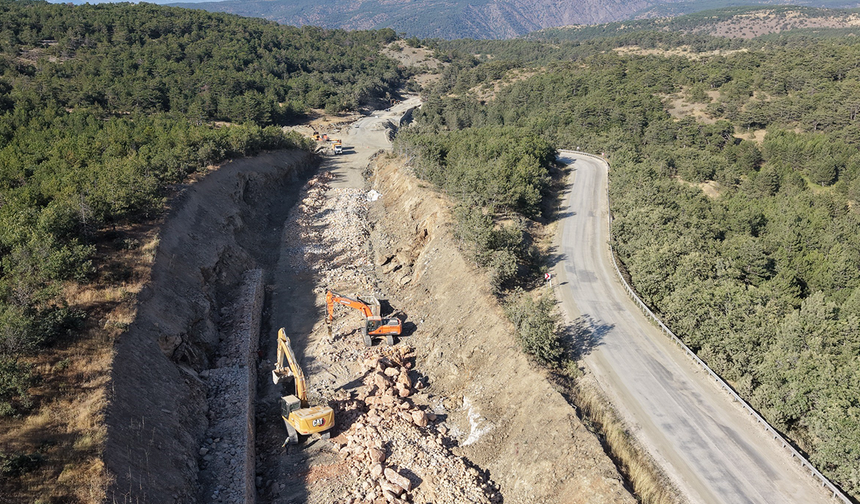 Eskişehir Sarıcakaya Yolunda Yağışla Yıkılmıştı! Tamamen Onarıldı!