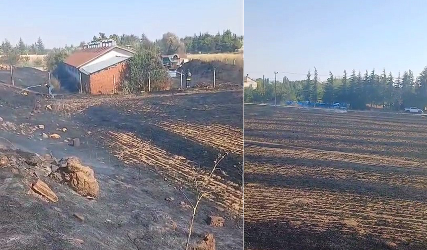 Eskişehir’de Bir Yangın Daha! Bahçe Alevlere Teslim Oldu!