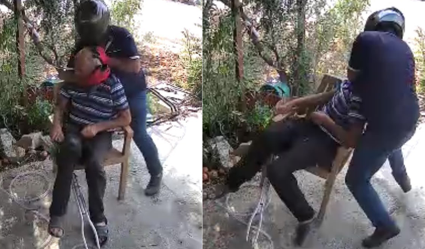 Yaşlı Adama Kabusu Yaşattı! Boynunu Kırmaya Çalışıp Feci Şekilde Darp Etti!