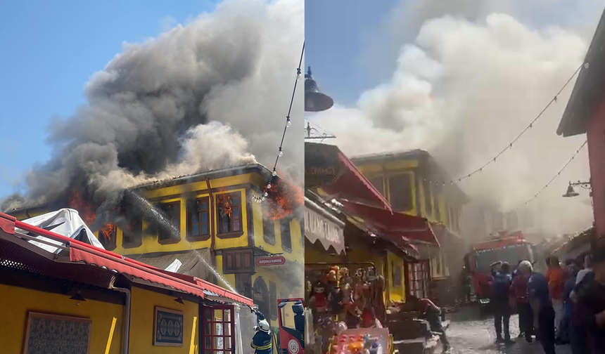 Eskişehir Odunpazarı’nda Alevler Yükseldi! Çatı Çöktü
