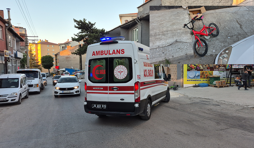 Eskişehir’de Bisikletli Çocuk Otomobile Çarptı