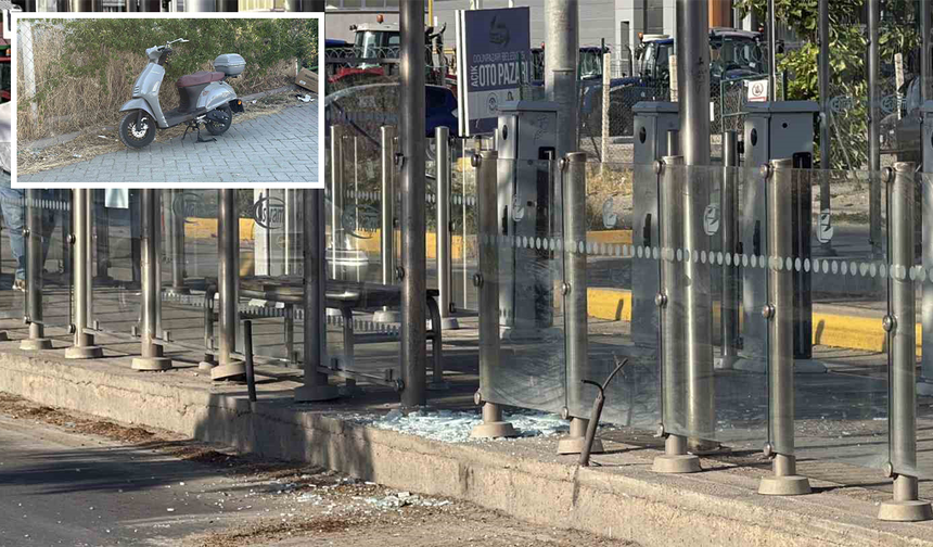 Eskişehir’de Motosikletin Tramvay Durağına Daldığı Kazada Faciadan Dönüldü!