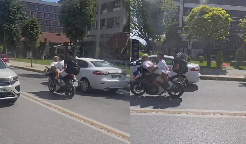 Eskişehir’de Motosiklette Akıl almaz Yolculuk