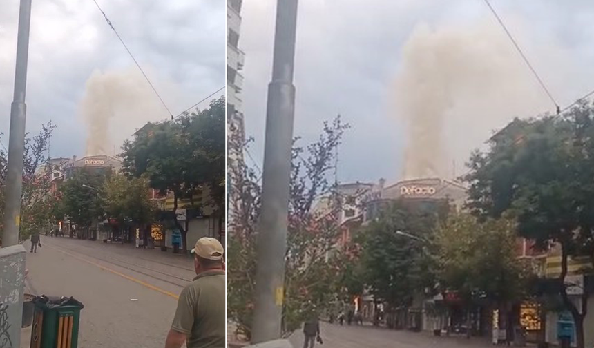 Eskişehir’de Giyim Mağazasının Çatısında Korkutan Yangın!