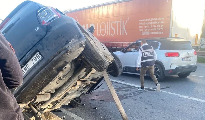 Eskişehir Çevreyolunda Takla Atan Araçta Sürücü Sıkıştı!