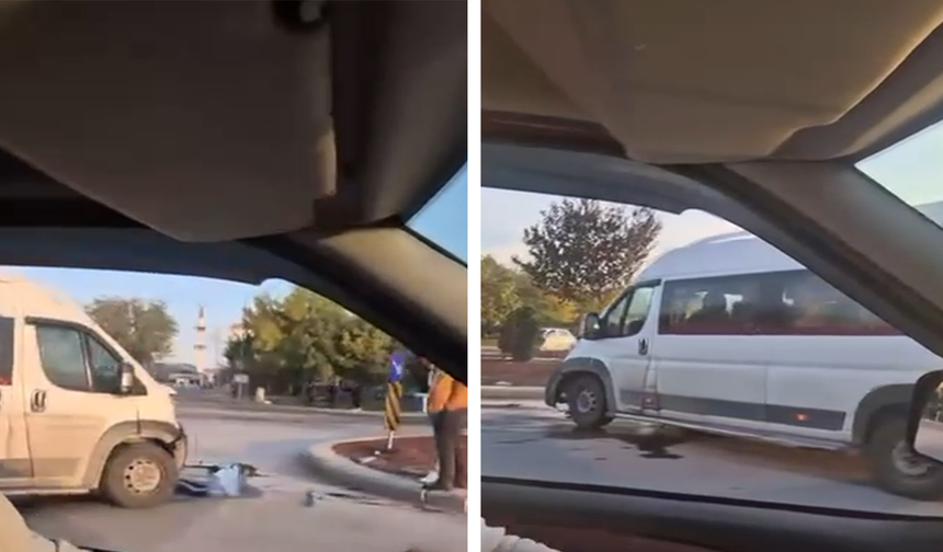 Eskişehir'de Faciadan Dönüldü! İşçi Servisi Refüje Çarparak Durabildi!
