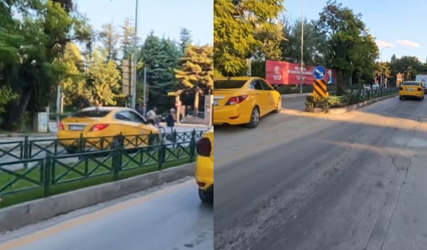 Eskişehir'de Taksicinin Ters Yöne Girmesi Cezasız Kalmadı!
