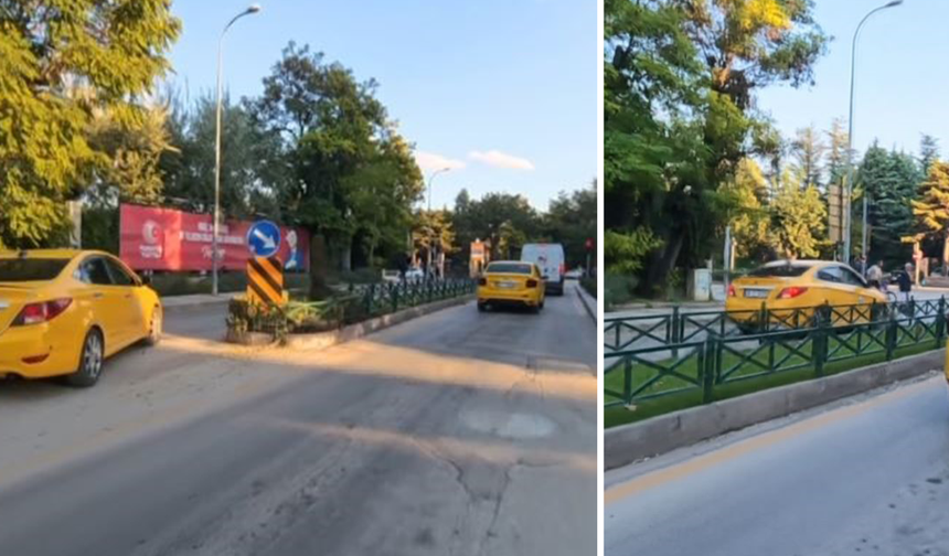 Eskişehir’de Ters Yöne Dalan Taksici Kazaya Davetiye Çıkardı