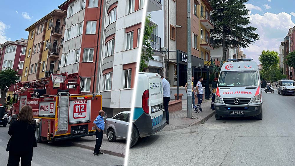 Eskişehir'de bir apartmanın 3’üncü kattaki dairesinden gelen yoğun gaz kokusu, hareketli dakikaların oluşmasına neden oldu. 