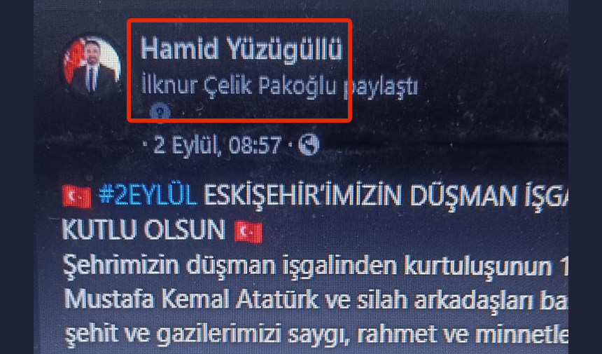 Ak Partili Eski Başkanın Sosyal Medyasını Yönettiği Tespit Edildi.