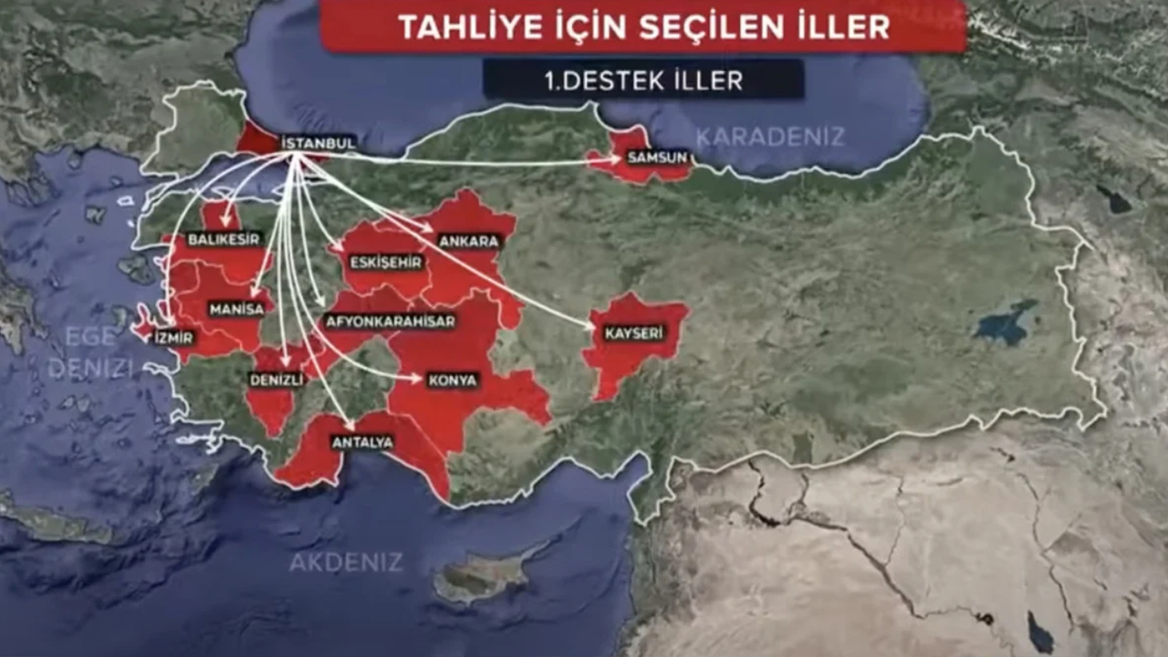 İstanbul Depremi İçin Tahliye Edilecek İller-1