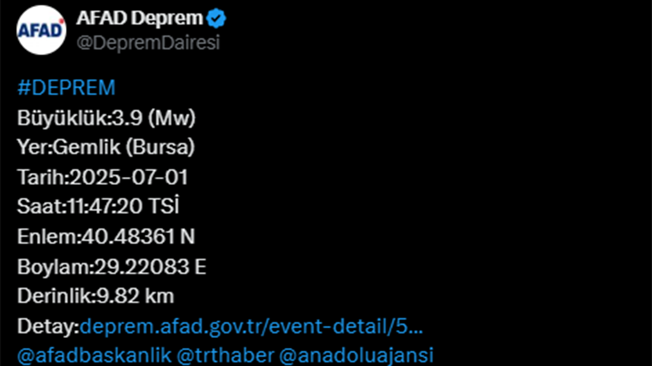 Afad Deprem Açıklaması