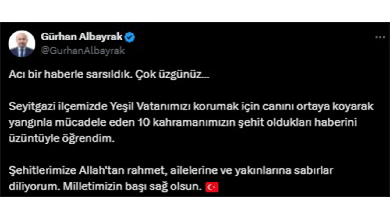 Gürhan Albayrak Taziye Mesajı