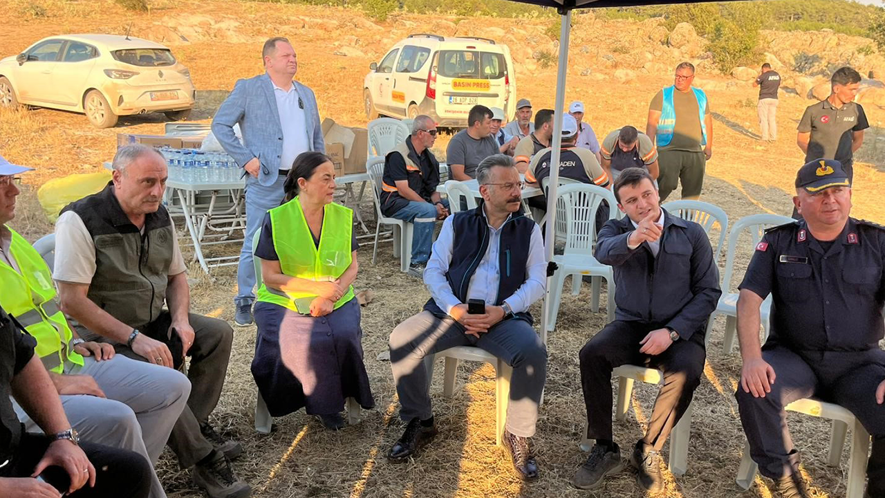 Vali Aksoy Yangın Bölgesinde