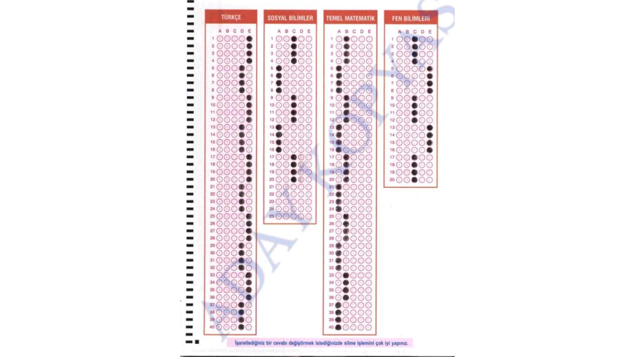 Cevap Kağıdını Paylaştı