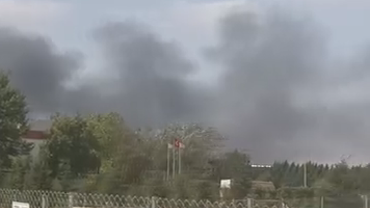 Eskişehir'de Palet Fabrikasında Yangın