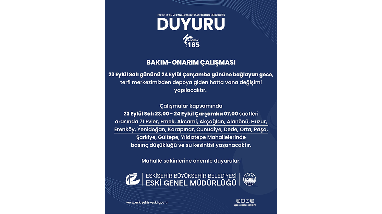 Eski Su Kesintisi Duyurusu-2