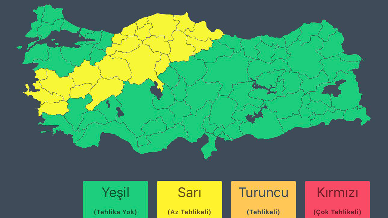 Eskişehir'de Sarı Kodlu Uyarı