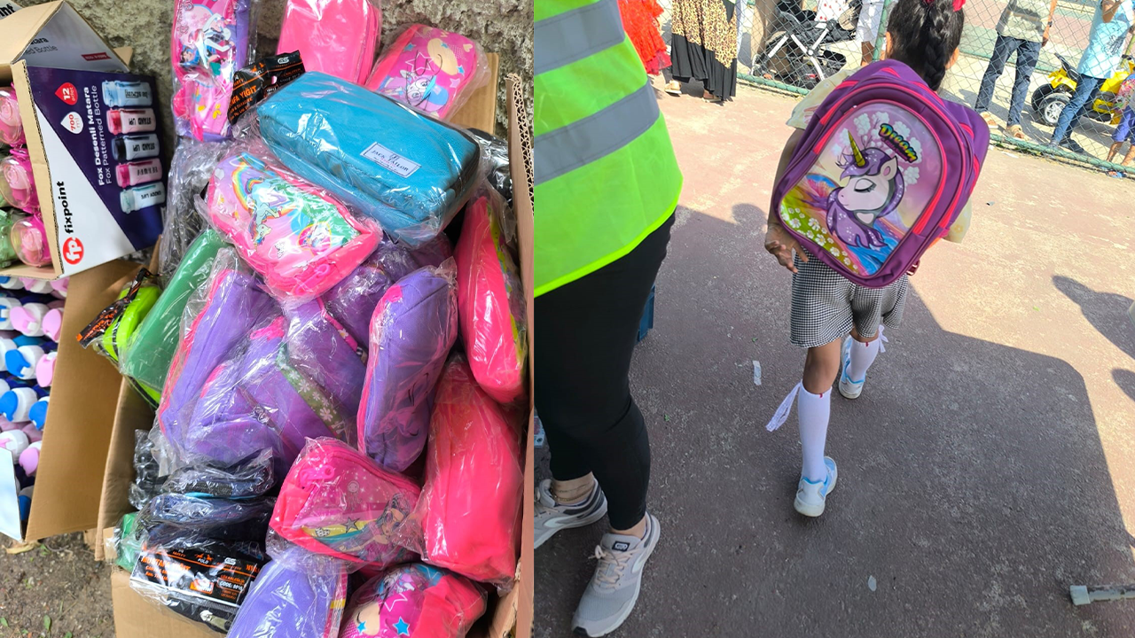 Öğrencilere Okul Eşyaları Hediye Edildi