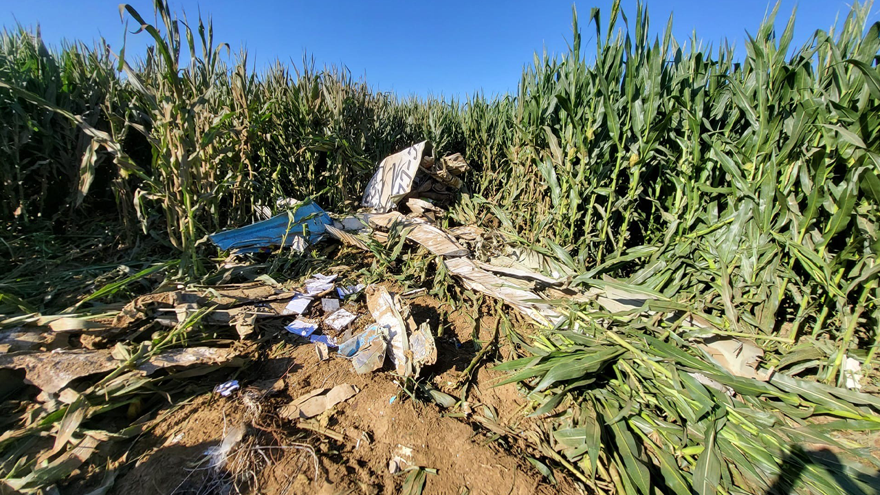 Uçağin Düştüğü Bölgeden Görüntü