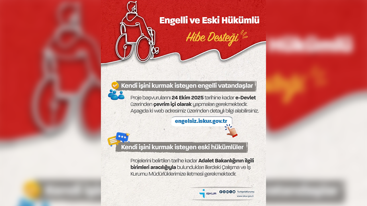 Engelli Ve Eski Hükümlü Hibe Desteği