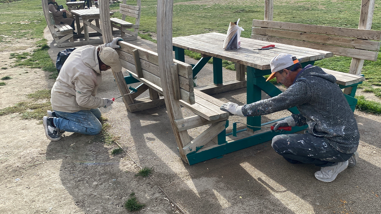 Millet Bahçesinde Onarım Çalışmaları Başladı