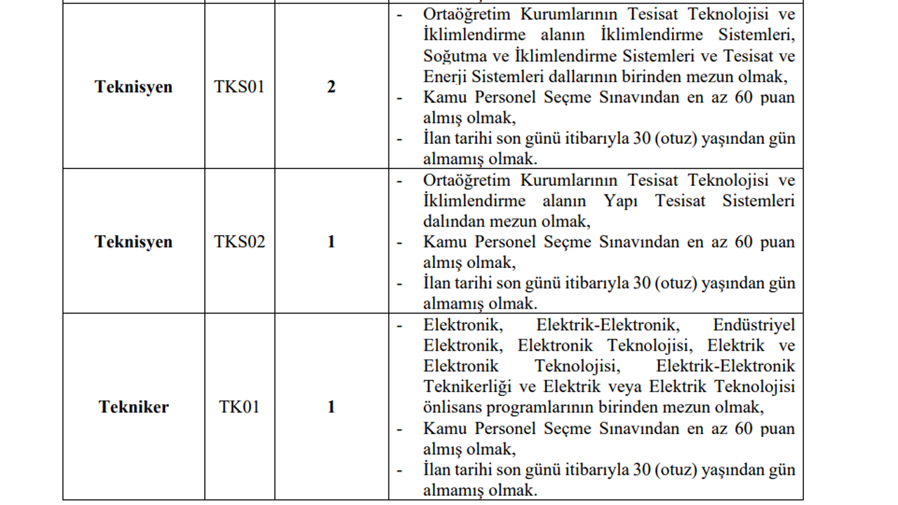Anadolu Üniversitesi Tekniker Ve Teknisyen Alımı