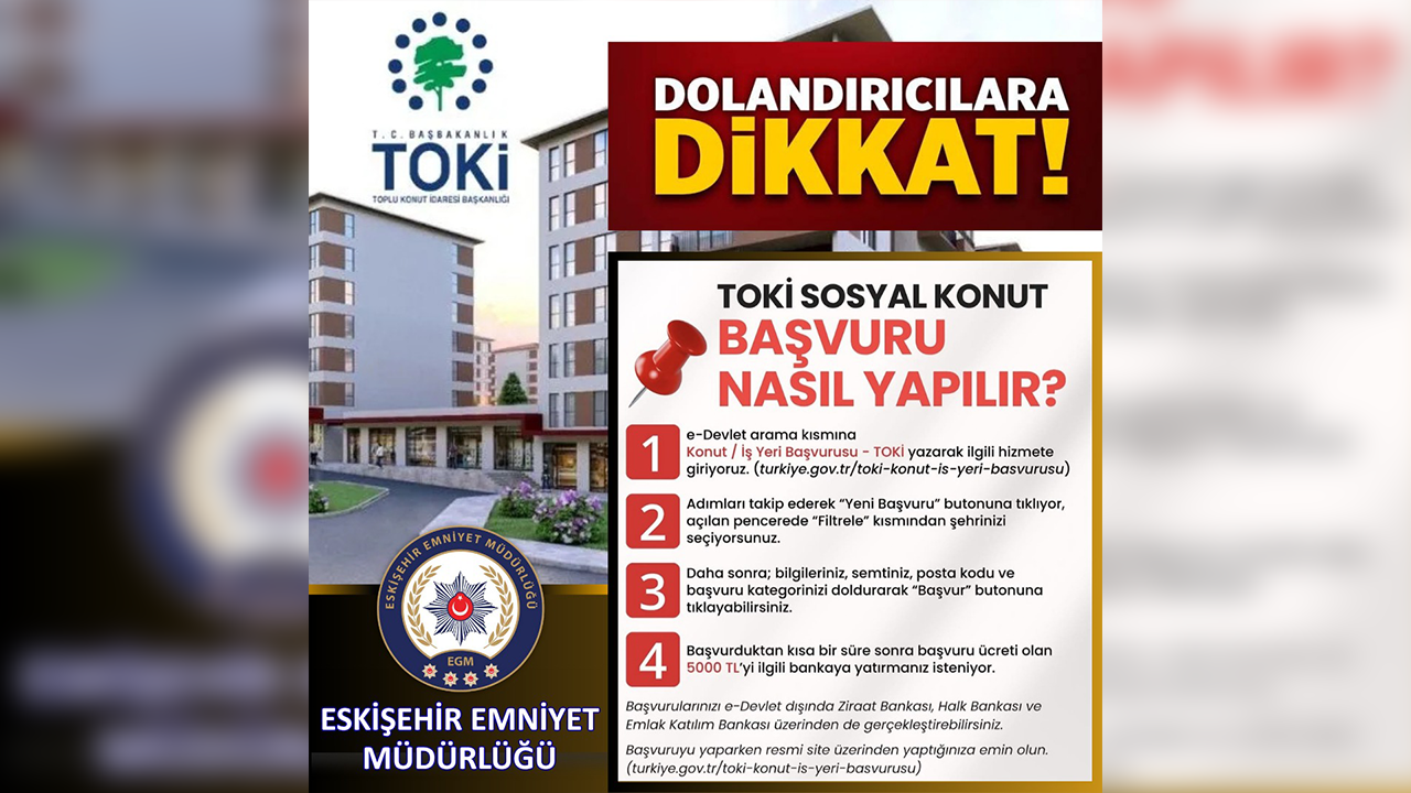 Eskişehir Emniyet Müdürlüğünden Uyarı