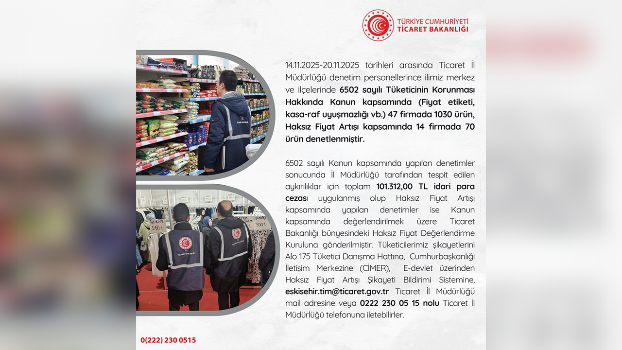 Eskişehir Ticaret Il Müdürlüğü Denetim Raporu-1